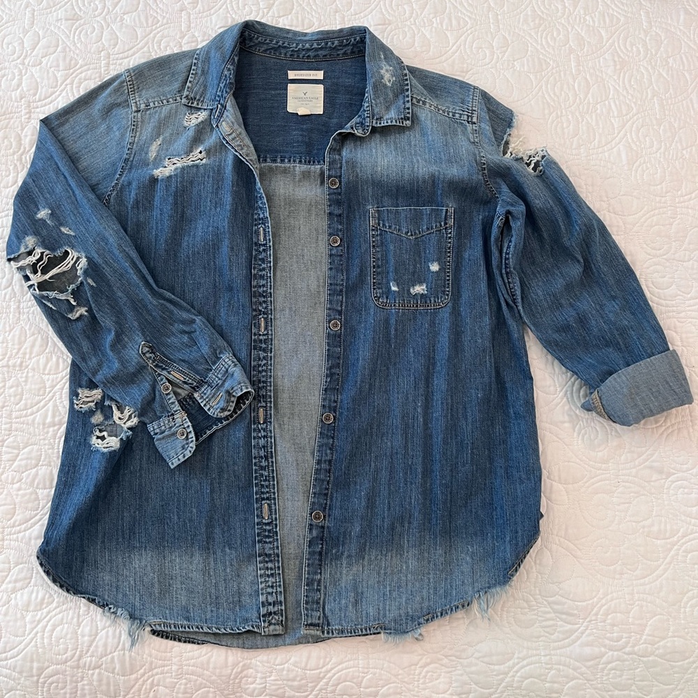 American Eagle Jean Flannel Oversized Fit